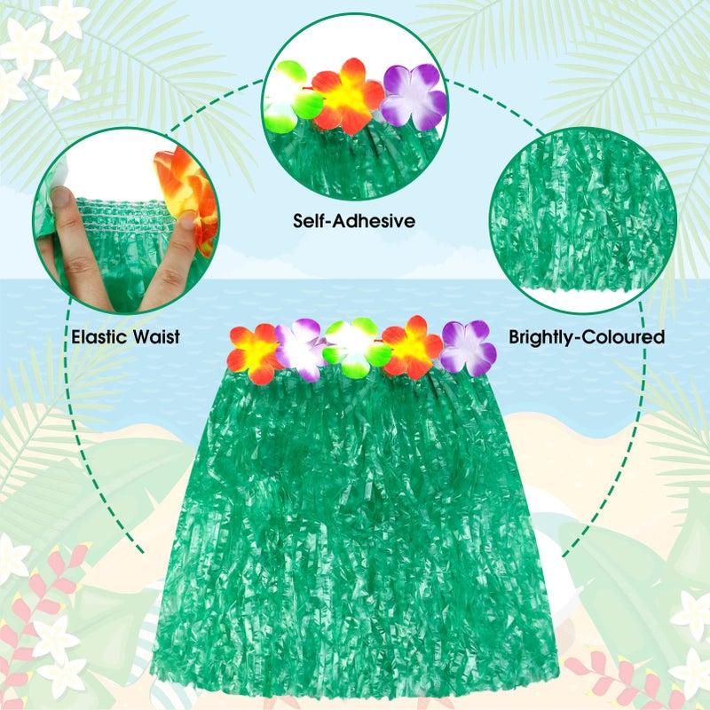 Amandir Hawaiian Leis Luau Party Decorations Set, 54Pcs Hawaiian Luau Party Supplies Flower Leis Necklaces Headbands Wristbands Grass Hula Skirt Lays Tropical Summer Beach Birthday Holiday Party Favors - Image 4