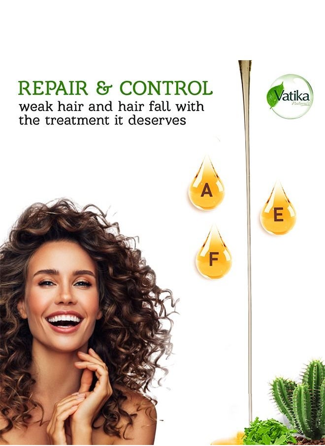Vatika Naturals - Vatika Naturals Hair Fall Control Oil Replacement | Cactus, Garlic & Gergir | Non-Sticky & Non-Greasy | For Weak & Breaking Hair - 200 ml - Image 1