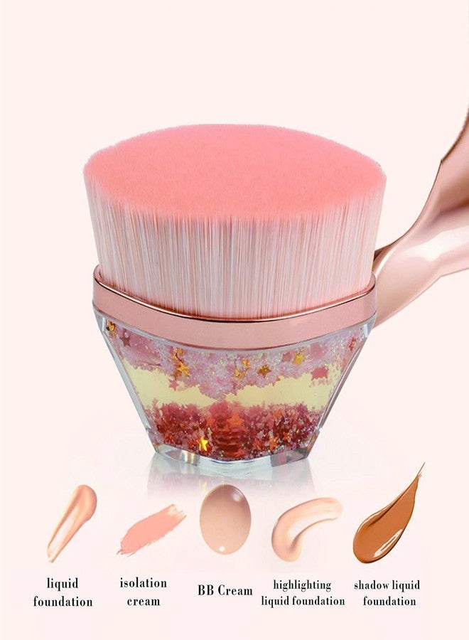 SHOPER ZONE - Resin Foundation Makeup Brush Multifunctional Face Powder Brush Flat Top Petal Shaped Base Makeup Brush Large for Blending Liquid Makeup (Multi) PACK OF 2 - Image 5