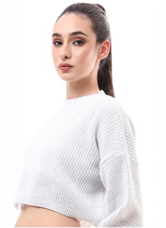 White Chunky Knit Slip On Cropped Pullover - pzsku/ZE69070F139170F82EE5CZ/45/_/1727254236/94c293bc-0681-4740-803d-d2b5fdd52011