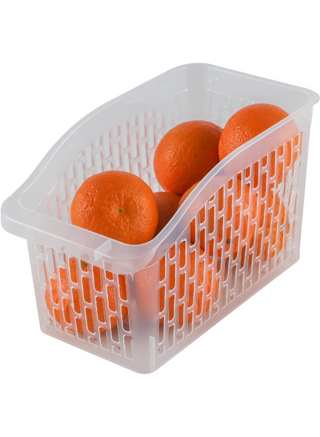 منظم ثلاجة شفاف حجم جامبو لترتيب الخضروات والفواكه والمواد الغذائية داخل الثلاجة والديب فريزر والرفوف والبانتري، صندوق تخزين بلاستيك كبير بسعة واسعة وخامة عالية الجودة خالٍ من المواد الضارة، تصميم شفاف قوي يسهل رؤية المحتويات، مناسب لتنظيم المطبخ وترتيب الأرفف وتوفير المساحة، حاوية تخزين متعددة الاستخدامات للمنزل والمطبخ والتحضير المسبق للأطعمة، مزوّد بمقابض مريحة وسهل التنظيف وقابل لل stacking لتوفير المساحة وتنظيم احترافي - Image 1