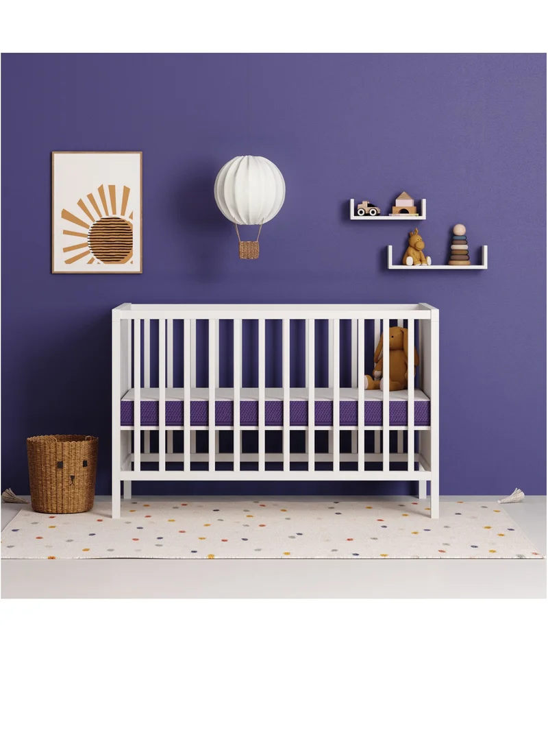 Snuz Surface Duo Cot Mattress 140 X 70 Pocket Sprung, Two Firmness Levels With Memory Foam - White