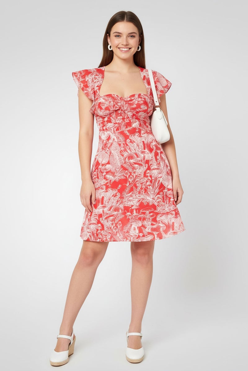 STELLA MCCARTNEY Women Floral Print Mini Dress, Multicolor - Image 1