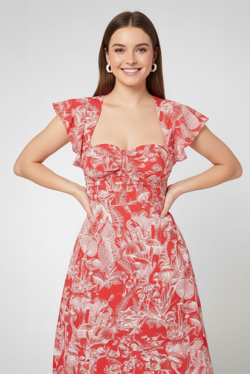 STELLA MCCARTNEY Women Floral Print Mini Dress, Multicolor - Image 2
