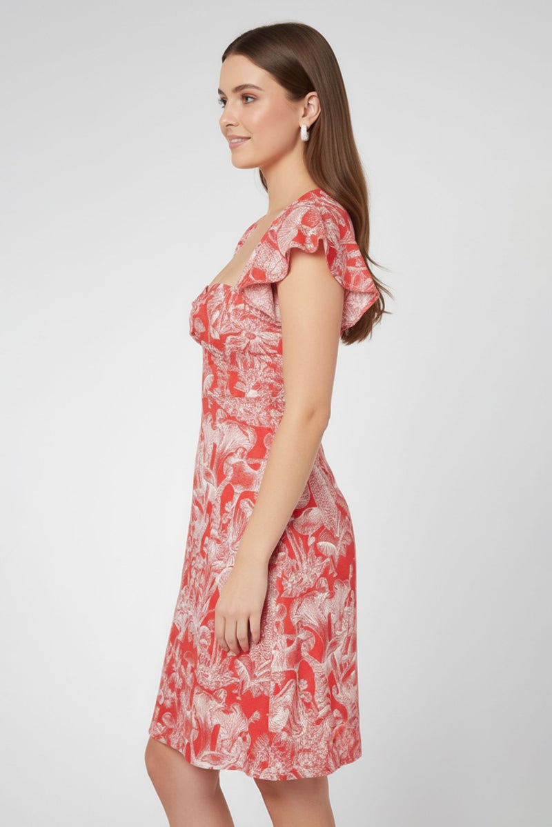 STELLA MCCARTNEY Women Floral Print Mini Dress, Multicolor - Image 3
