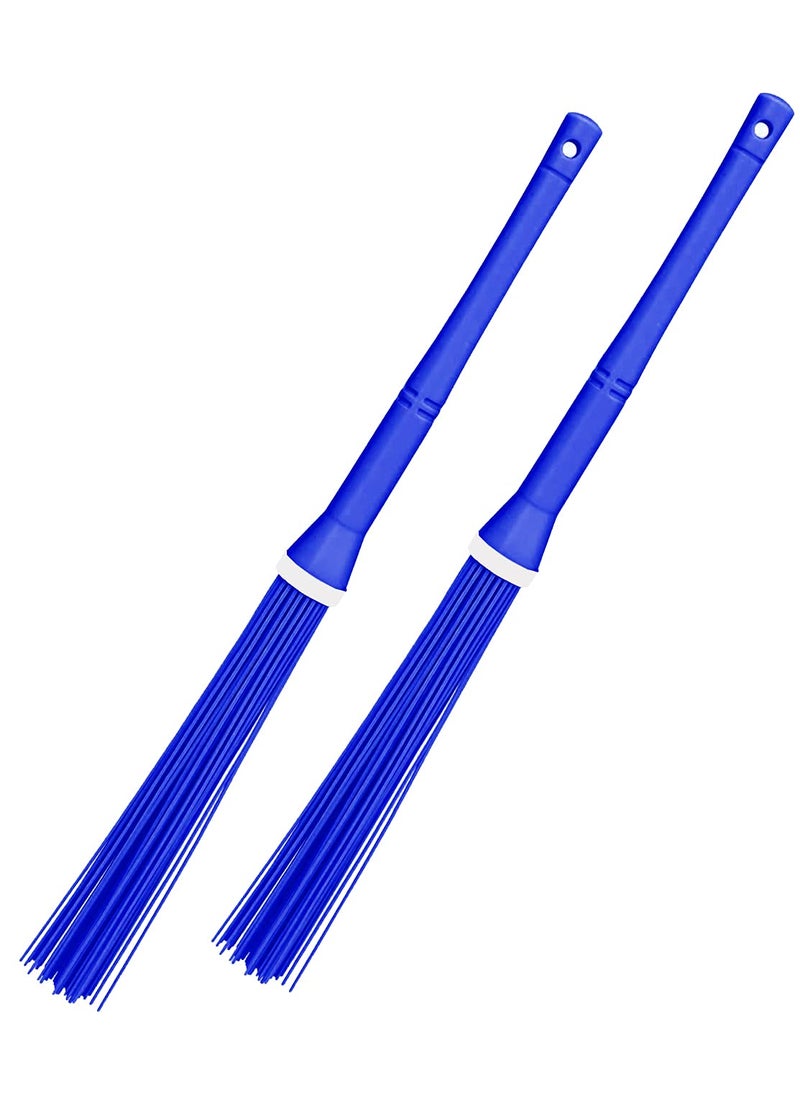 CHAND SURAJ CHAND SURAJ Kharata XL 33 Plastic Broom for Bathroom Toilet Kitchen Home Floor Cleaning Long Handle Plastic Seekh Jhadu with 60 Sticks Multicolor Pack of 2 