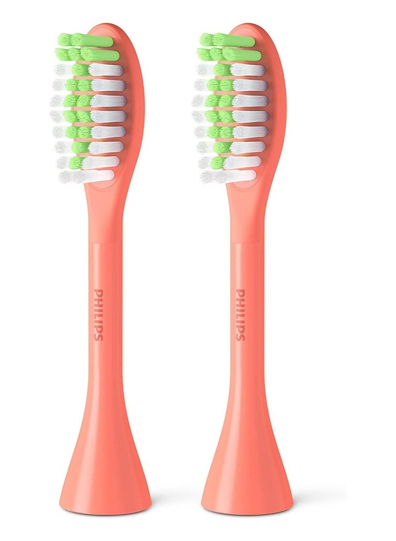 PHILIPS SONICARE Philips One by Sonicare, 2 Brush Heads, Miami Coral, BH1022/01
