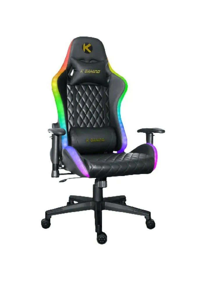 k Gaming Gaming Chair with RGB lights & Remote control - Black  - Image 1