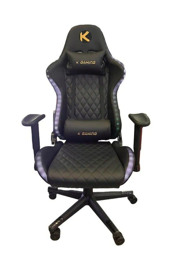 k Gaming Gaming Chair with RGB lights & Remote control - Black  - Image 2
