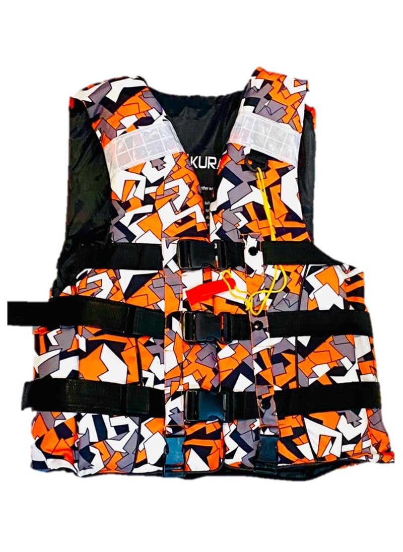 oakura J04 Life Jacket Premium Buoyancy Vest For Adults And Kids Adjustable Fit, Available In 3 Different Mesmerizing Colors And 5 Different Sizes  - Image 1