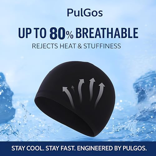 PulGos Helmet Skull Caps Bike Polycotton Head Caps Hair Inner Helmet Cover Cap for Bikers Sweat Cooling |Multipurpose uses in Hiking,Camping,trecking-Skull Cap-Black - Image 2