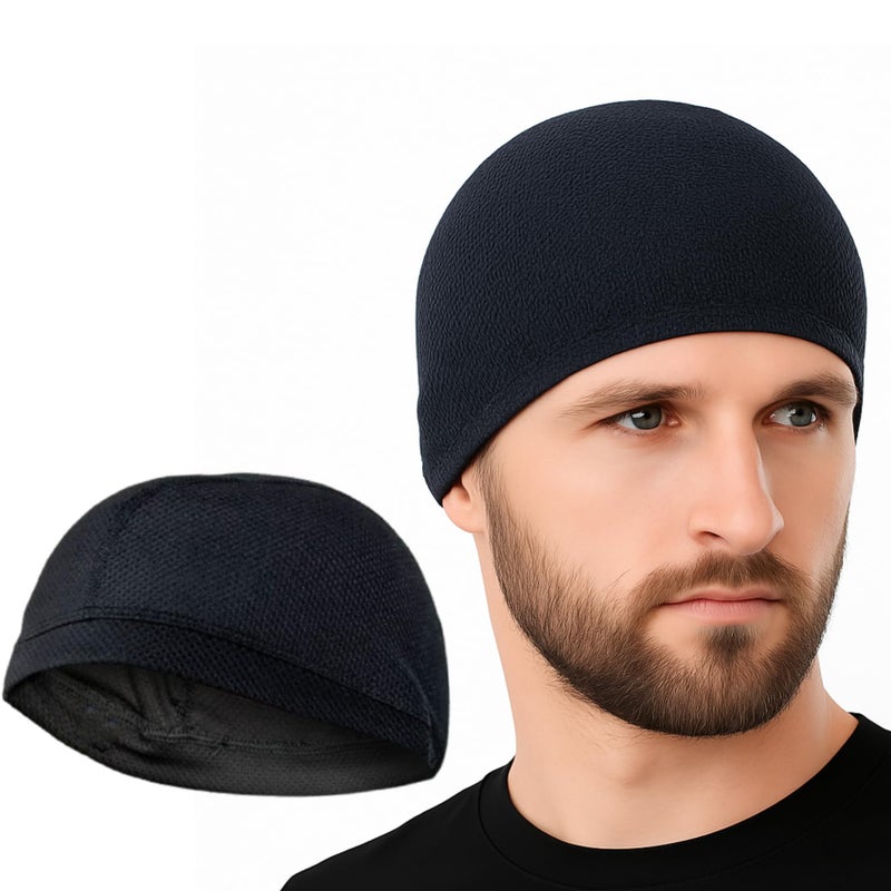 PulGos Helmet Skull Caps Bike Polycotton Head Caps Hair Inner Helmet Cover Cap for Bikers Sweat Cooling |Multipurpose uses in Hiking,Camping,trecking-Skull Cap-Black - Image 5