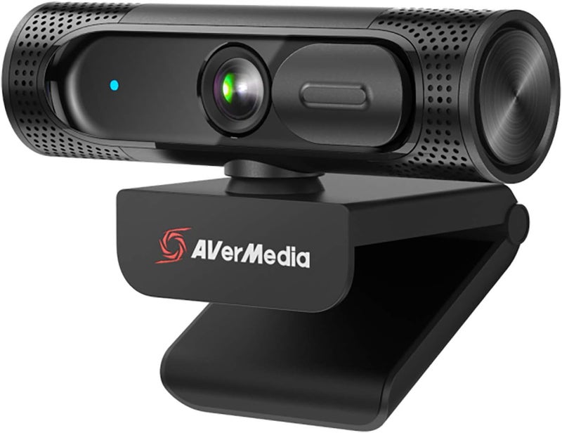 Odor resistant AVerMedia Live Streamer CAM 315, Webcam, 1080p/60fps Recording, Microphones, Fixed Focus, Wide Adjustable Field of View, Works with Skype, Zoom, Teams - Black Global easy assemble picks - Image 1