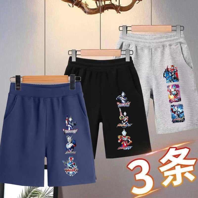 Ultraman Boys' Shorts Ice Silk Summer Thin Trendy Handsome Children'S Pants Men'S Older Children'S Sports Pants - Image 2