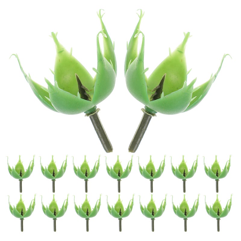 200pcs Rose Blush Flowers Receptacle Artificial Flower Flower Fake Floral Sepals Bouquet Preserved Flower Accessories For Diy Craft - Image 1