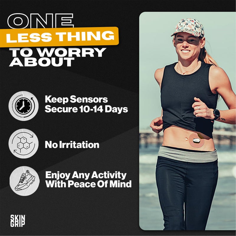 Skin Grip Adhesive Patch Compatible with Dexcom G6 Adhesive Patches Waterproof & Sweatproof with Cutout, Lasts 10-14 Days, Continuous Glucose Monitor Patch, CGM Sensor Cover â€“ 20 Pack, Tan - Image 3