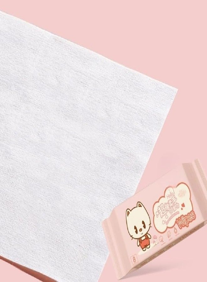 MVM Enterprise Mini Wet Wipes Travelling Tissue Portable Pocket Size Baby Wipes Skin Care Tissue Towel | Cleansing Hand Wipes Paper For Face Household Use Baby Cleansing Wipes for Fresh (Pack of 1) - Image 4