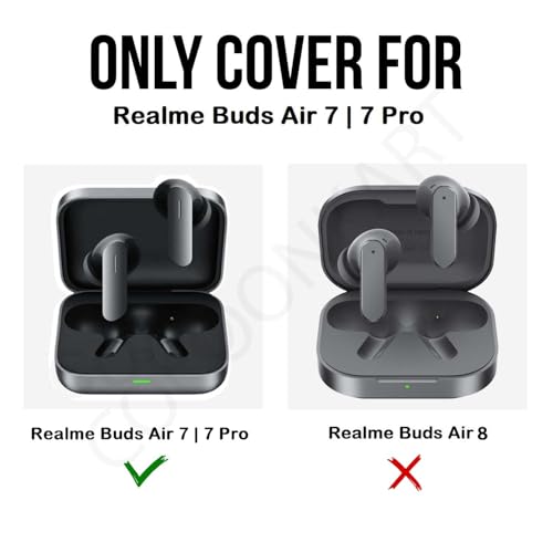 Cocoonkart Soft Silicone Case Cover for Realme Buds Air 7 | 7 Pro (2025) -Black - Image 2
