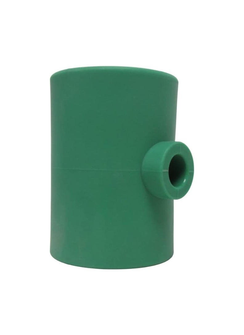 KNP - KNP Reducer Tee PPR Pipe Fitting 63MM x 50MM x 63MM is a specialized pipe fitting designed to connect three pipes of different diameters in a PPR piping system. - Image 1