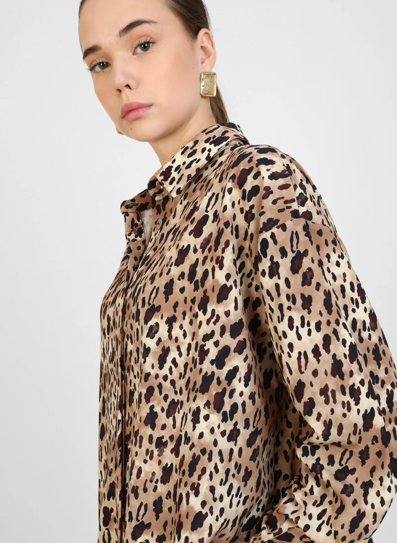 رفقة من مودانيسا Leopard Patterned - Blouses - Refka