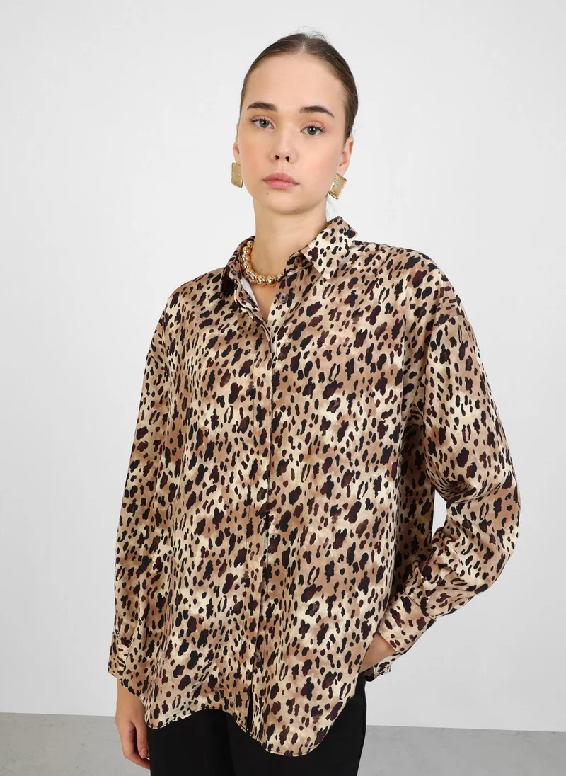 Refka by modanisa Leopard Patterned - Blouses - Refka