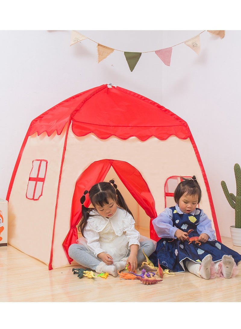 RAKAY Kids play tent with windows, 130*100*130 cm,Children's portable tent, suitable for indoor and outdoor fun castle playhouses, easy to set up and fold, providing ample play space, suitable for kids aged 3-12 for use at the beach, garden, and camping. - Image 2