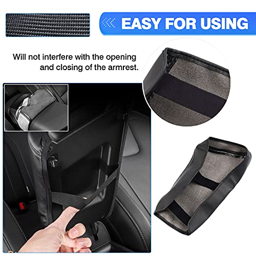 Autorder Center Console Cover for Hyundai Elantra 2021-2025 2026 Accessories Carbon Fiber Armrest Cover Anti-Scratch Leather Armrest Protector (Automatic Brake Only, Not for Handbrake) - Image 5