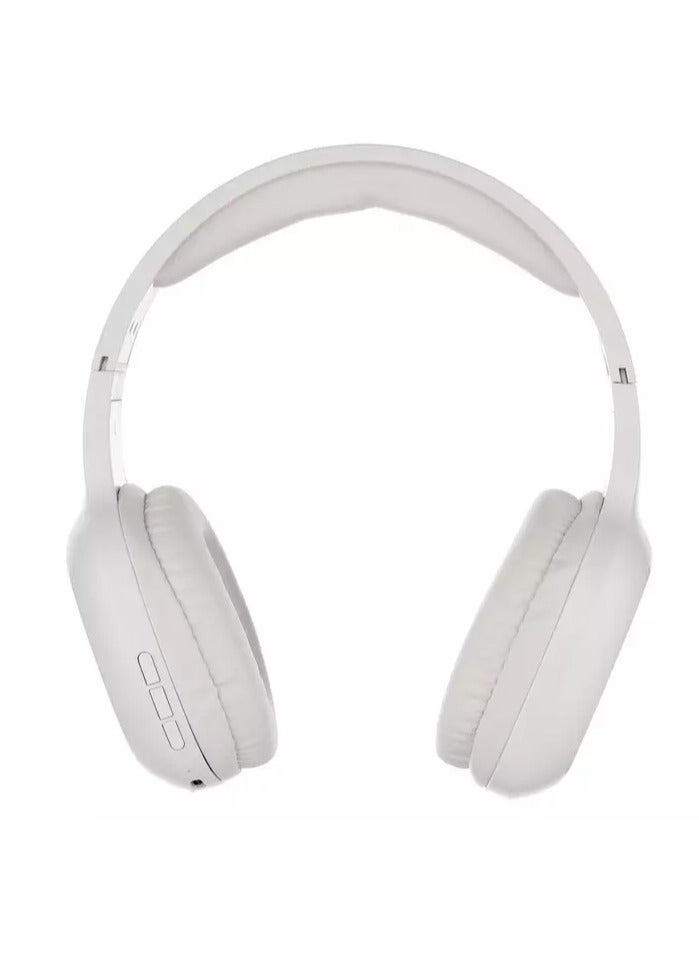Wireless Bluetooth Headphones High-Fidelity Sound Wireless Bluetooth with Cute Bags High-Quality Memory Card White  - Image 1