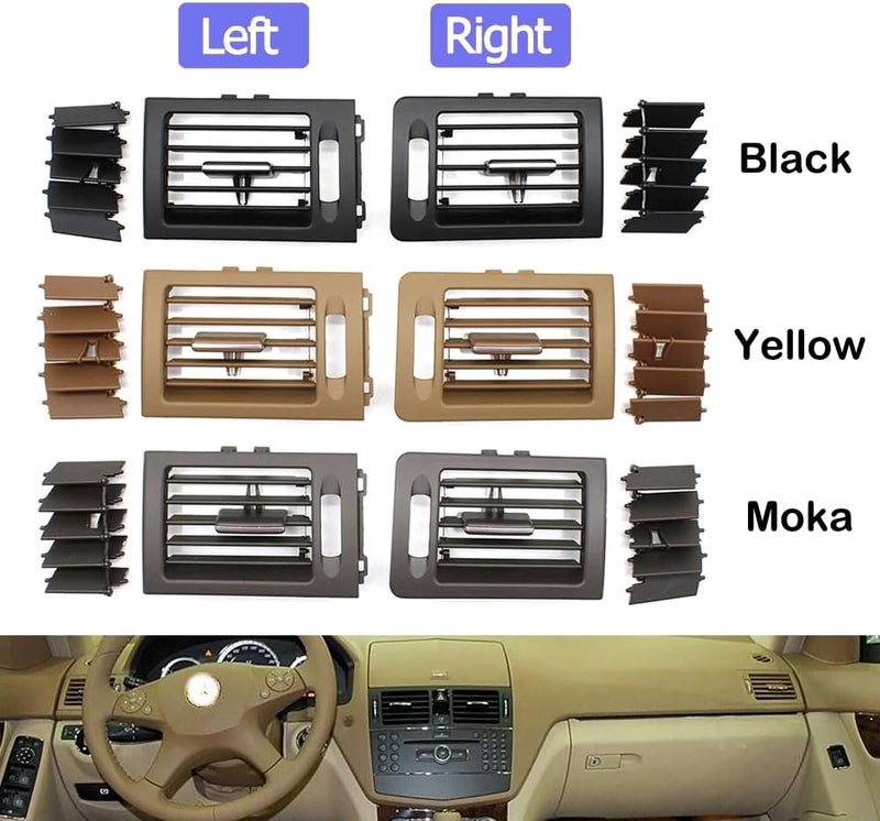 Goodithy غطاء شبكة تهوية الهواء الأمامي الأيسر Goodithy بديل لمرسيدس بنز C Class W204 (2007-2011) - Image 2