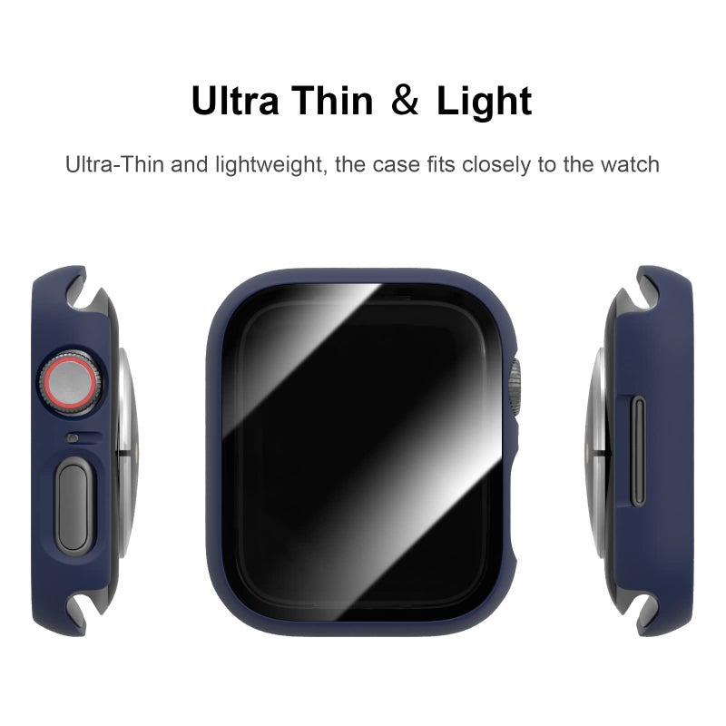 JERXUN 6 Pack Case with Tempered Glass Screen Protector for Apple Watch Series 3 Series 2 Series 1 42mm, Ultra-Thin Scratch Resistant Full Protective Hard PC Bumper Cover for iWatch 42mm Accessories - Image 4