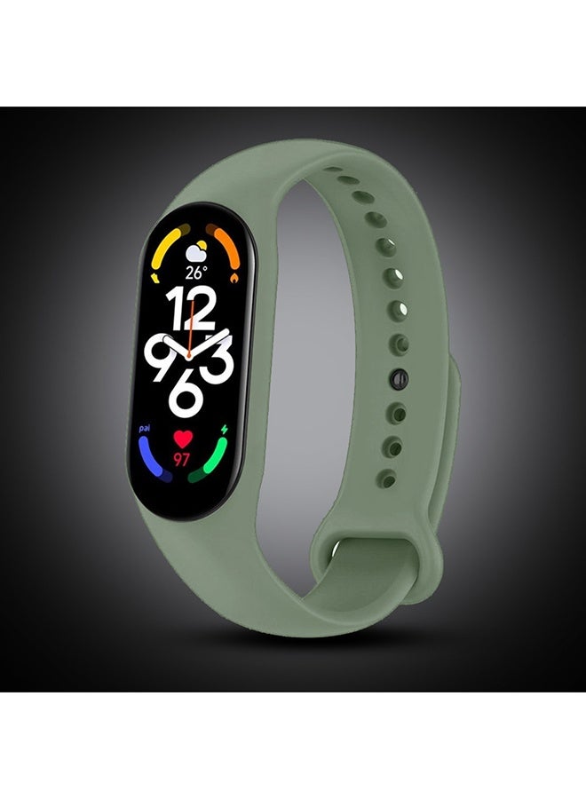 Xiaomi Mi Band 7 Replacement Strap Soft Silicone Watch Band Sport Wristband Bracelet Compatible with Mi Band 7 Smart Fitness Tracker 2022 Release Olive Green - Image 2