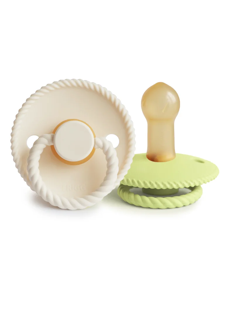 FRIGG Rope Latex 2-Pack 6-18 Months - Cream/Green Tea - Size 2