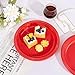 WELLIFE Red Party Plates 9 Inch 150 Count Plastic Disposable Plates for Dinner Party Easter Mothers Day - Image 4