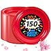 WELLIFE Red Party Plates 9 Inch 150 Count Plastic Disposable Plates for Dinner Party Easter Mothers Day - Image 1