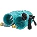 AUTOMAN AUTOMAN EVA Recoil Garden Hose 25ft - Includes 7 Pattern Spray Nozzle,Curly Water Hose 25 Foot,Watering Hose  - Image 2