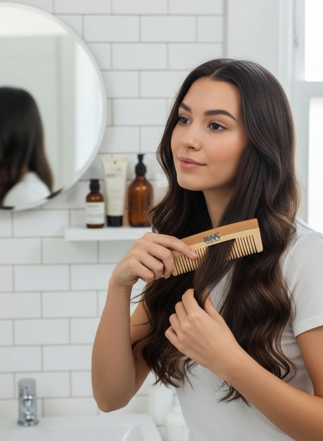 30M "30M Bamboo Wooden Comb for Smooth, Tangle-Free Hair - Natural Kangi Hair Combs to Reduce Frizz & Breakage - Durable & Gentle on Scalp - [Pack of 1]" - Image 4