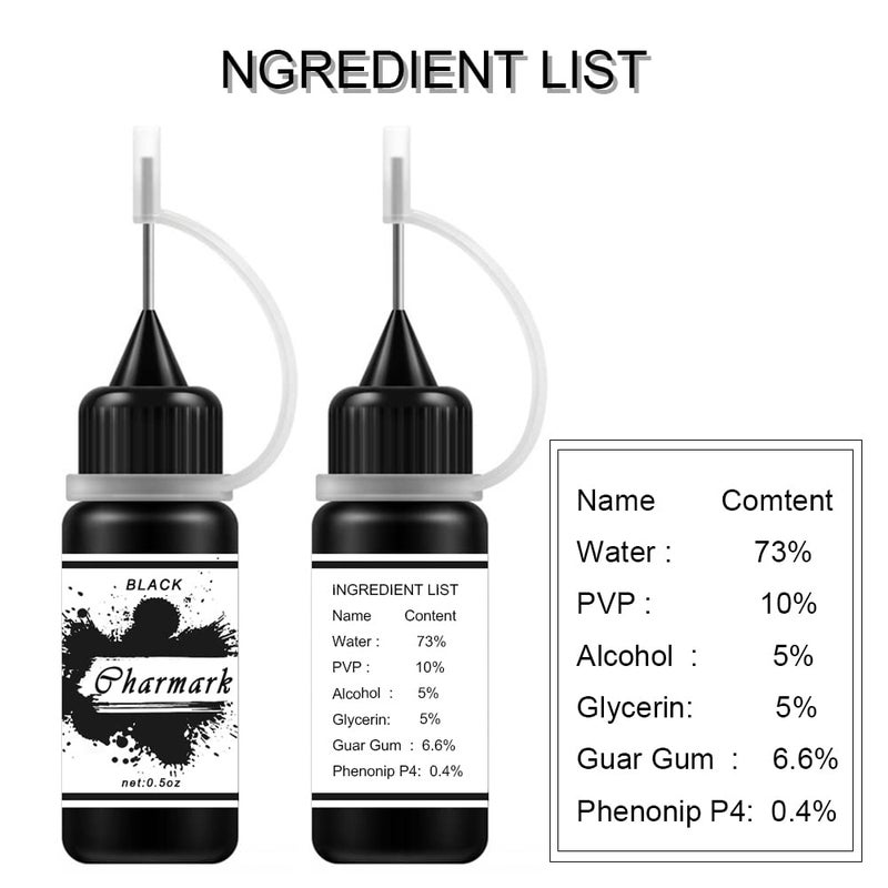 Charmark Fake Freckles Temporary Painting Kit 84 Pcs Stickers Stencils Full Kit 3 Bottles (Black*3) - Image 5