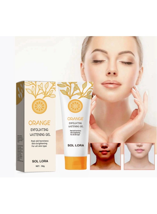 Orange Exfoliating Whitening Gel,Deep Cleaning Gel ,For Face and Body Whitening 50g - Image 1