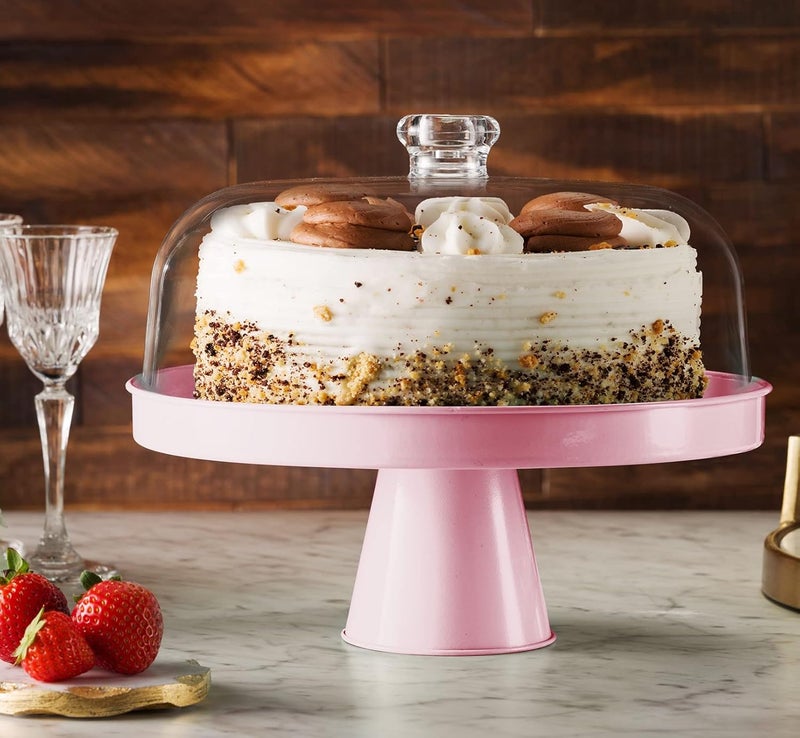 Table Concept Cake Stand, Footed Cake Stand with Lid, Serving Platter, Housewarming Gifts - Image 2