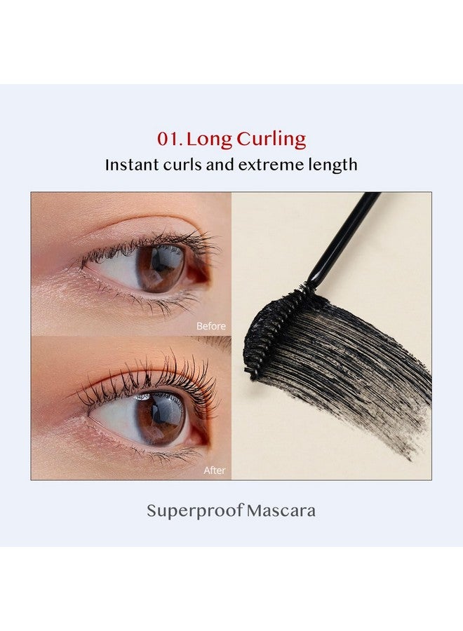 كليو بروفيشنال ماسكارا CLIO Long & Curl up السوداء المقاومة للماء، ماسكارا مكثفة ومطولة، تدوم طويلاً (#01) - Image 3