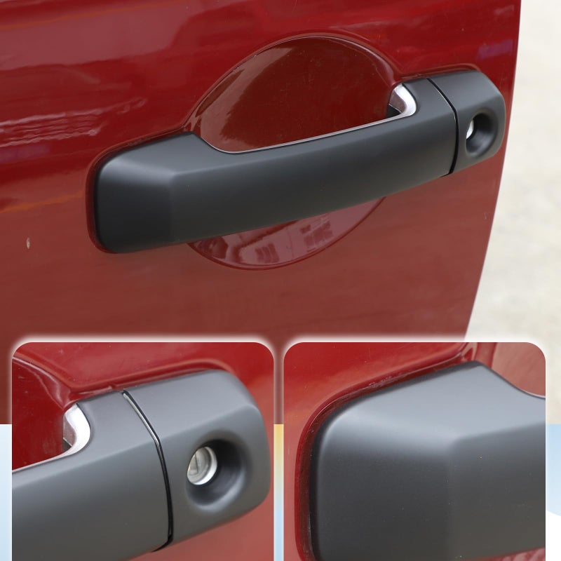 LLKUANG ABS Car Exterior Door Handle Decorative Cover Trim Fit for Toyota FJ Cruiser Handle Accessories 4pcs/Set (Matte Black) - Image 5