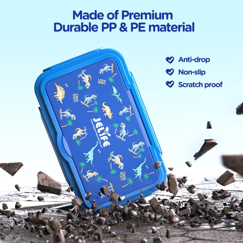 Jelife Bento Lunch Box - Kids Prints Leakproof 4 Compartments Large Bento-Style Bento Box Toddler Lunchbox Containers with Tableware Back to School  Reusable On-the-Go Meal and Snack Packing  Dianosar - Image 5