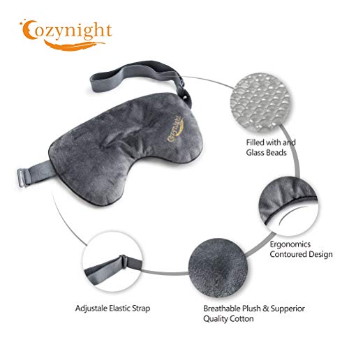cozy night Cozynight Weighted Sleep Mask-Sleep Eye Mask for Sleeping-Eye Cover That Blocks Out Light to Help Relaxation and Night Sleep-Comfortable Blackout Sleeping Mask 0.8 lbs - Image 2