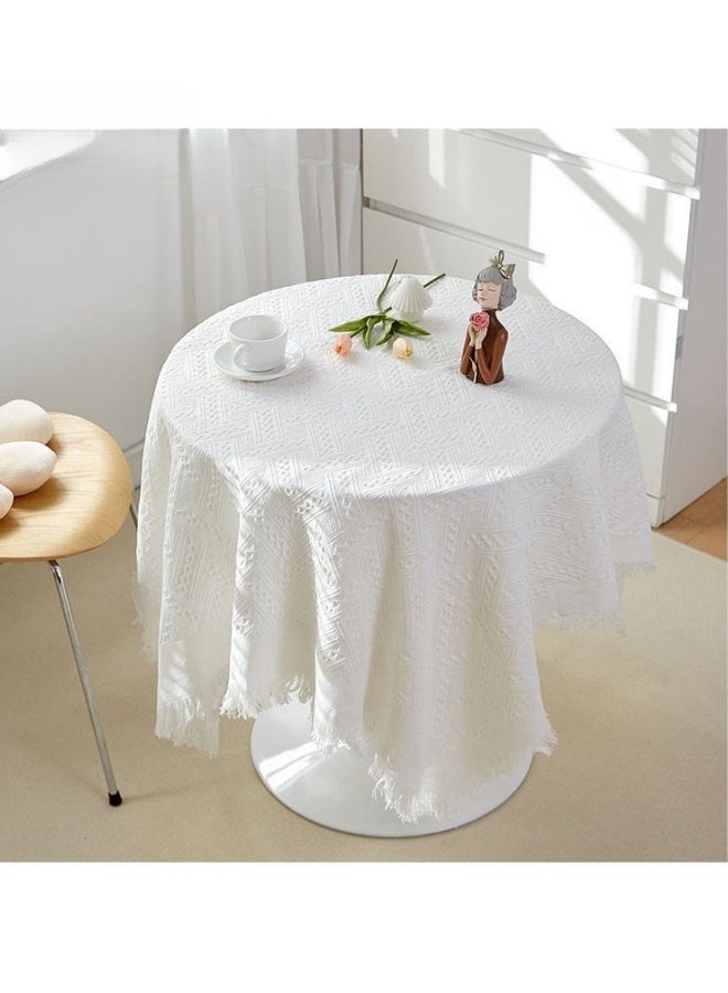 شبيلي مفرش طاولة مربع مقاس 130×130 سم، مفرش طاولة للطاولات المربعة والمستديرة، مفرش طاولة قابل للغسل ومقاوم للغبار، غطاء طاولة كلاسيكي لحفلات الزفاف والمنزل والمطبخ والمطعم وديكور الطاولة - Image 2