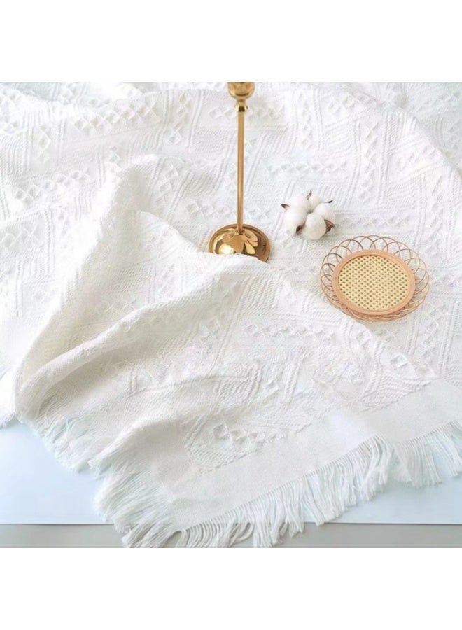 شبيلي مفرش طاولة مربع مقاس 130×130 سم، مفرش طاولة للطاولات المربعة والمستديرة، مفرش طاولة قابل للغسل ومقاوم للغبار، غطاء طاولة كلاسيكي لحفلات الزفاف والمنزل والمطبخ والمطعم وديكور الطاولة - Image 4