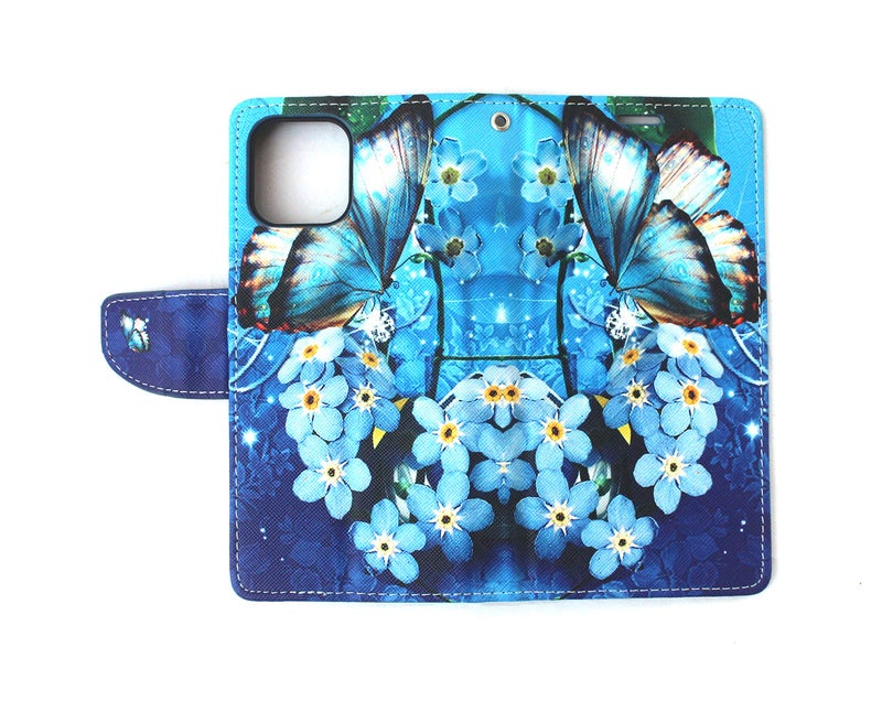 Arbuda flip Cover for Oneplus Nord CE 5G Designer Fancy Printed Wallet flip case Cover - Blue Butterfly - Image 5