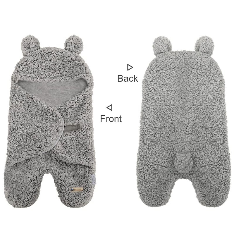 Blue Snail Newborn Receiving Blanket Baby Sleeping Wrap Swaddle(0-3M, 8-13lbs,Light Gray) - Image 4