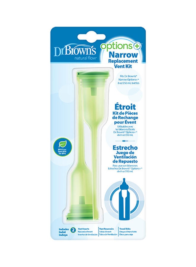Dr. Brown’s 8 Oz/250 Ml Narrow Options+ Bottle Replacement Kit 2 Inserts And 2 Reservoirs - Image 1