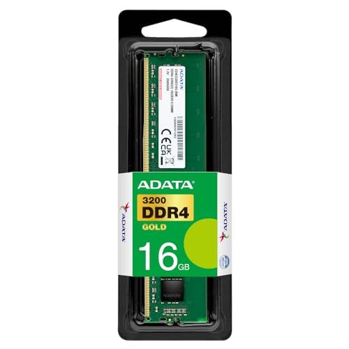 ADATA Premier 16GB 3200MHz U-DIMM DDR4 Desktop Memory, Single RAM Module, Supports Intel & AMD CPUs, XMP Profile Support, Fast Data Transfer, Enhanced Efficiency, AD4U320016G22-SGN - Image 1