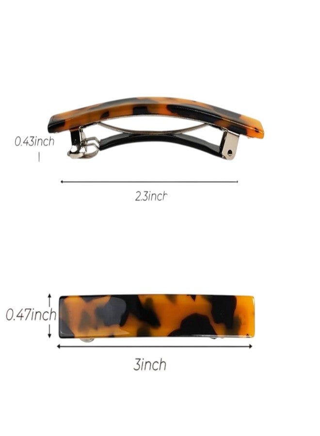 ECLATE ACCESSORIES 2 Pcs Hair Barrettes for Women Large Barrettes Hair French Clips Pin Retro Clasp for Mom Gifts Women Accessories, Colors(Multicolor,Classic) (THIN) - Image 3
